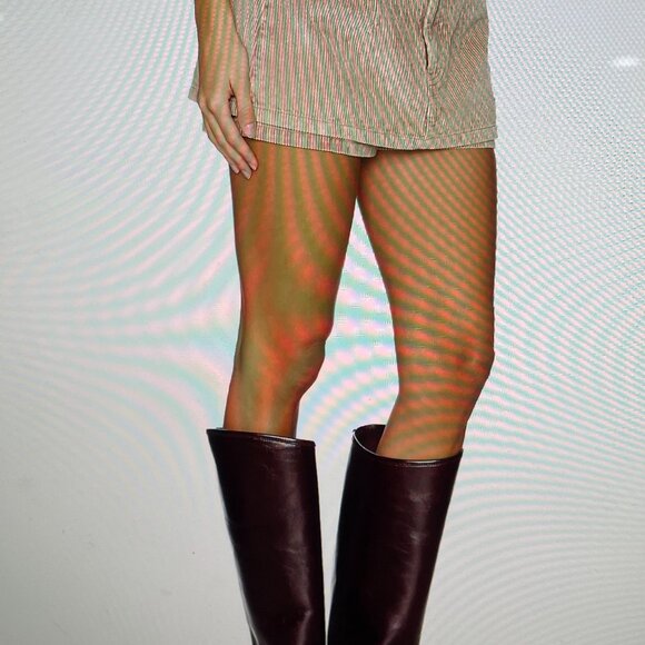 We The Free Gala-Vanting Low Rise Mini Skort Corduroy Pink & White Striped Sz/25 - Picture 2 of 16